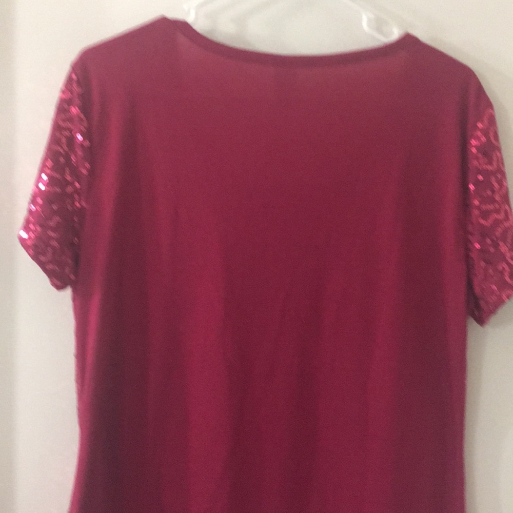 Red sequins blouse